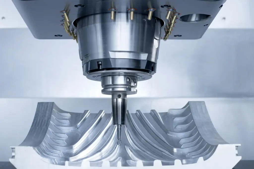 CNC-Zerspanung Detailaufnahme Fräsbearbeitung SPALECK